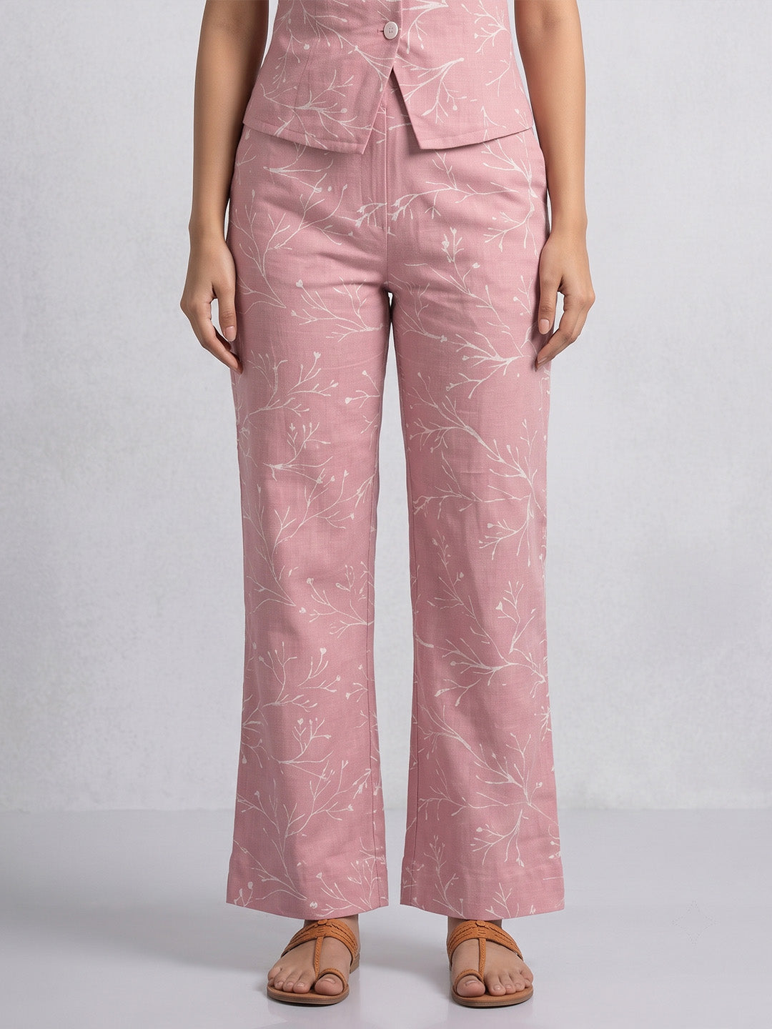 Mauve Floral Co-Ord Set For Women