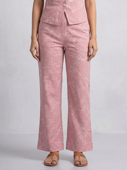 Mauve Floral Co-Ord Set For Women