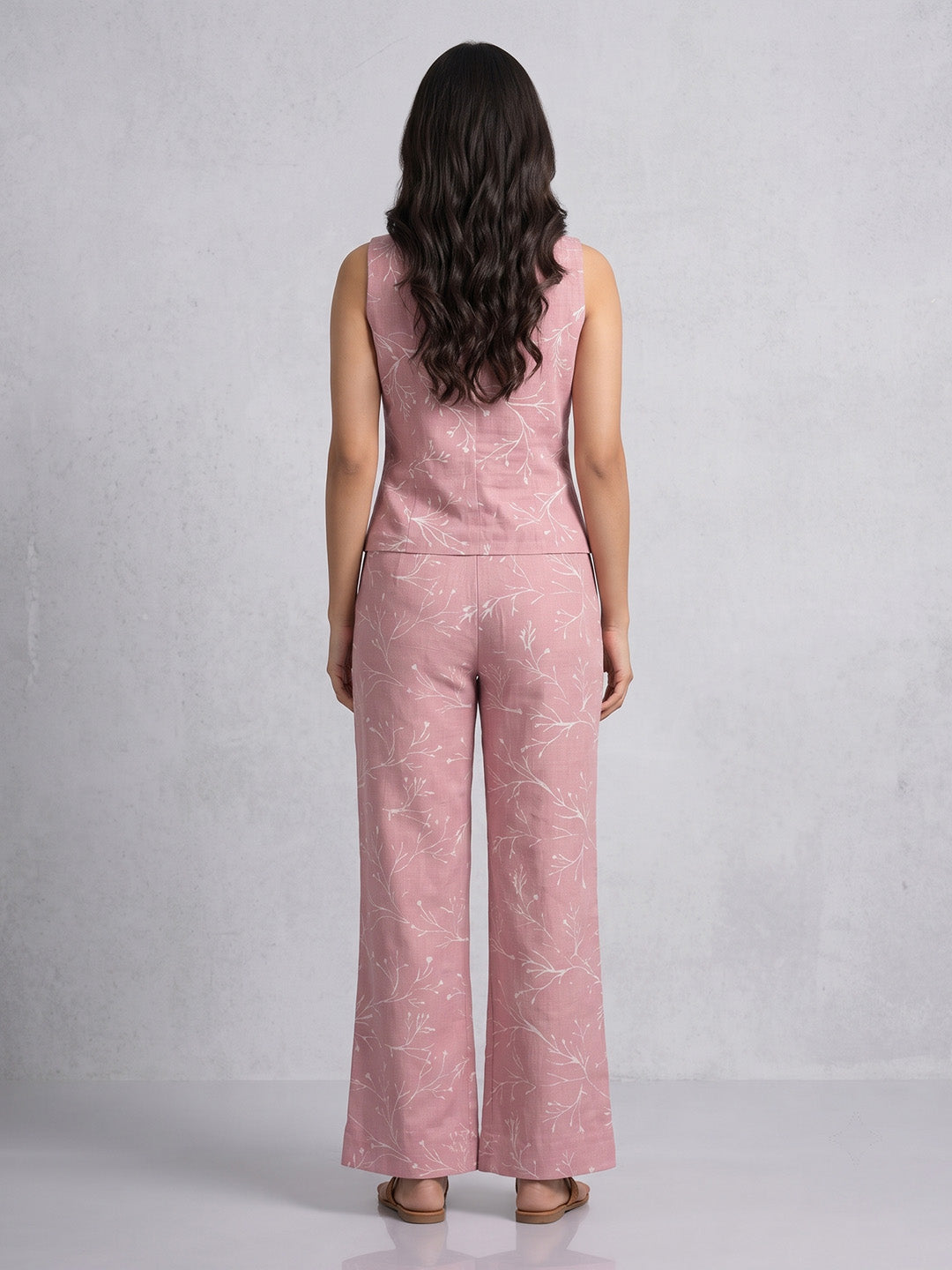 Mauve Floral Co-Ord Set For Women