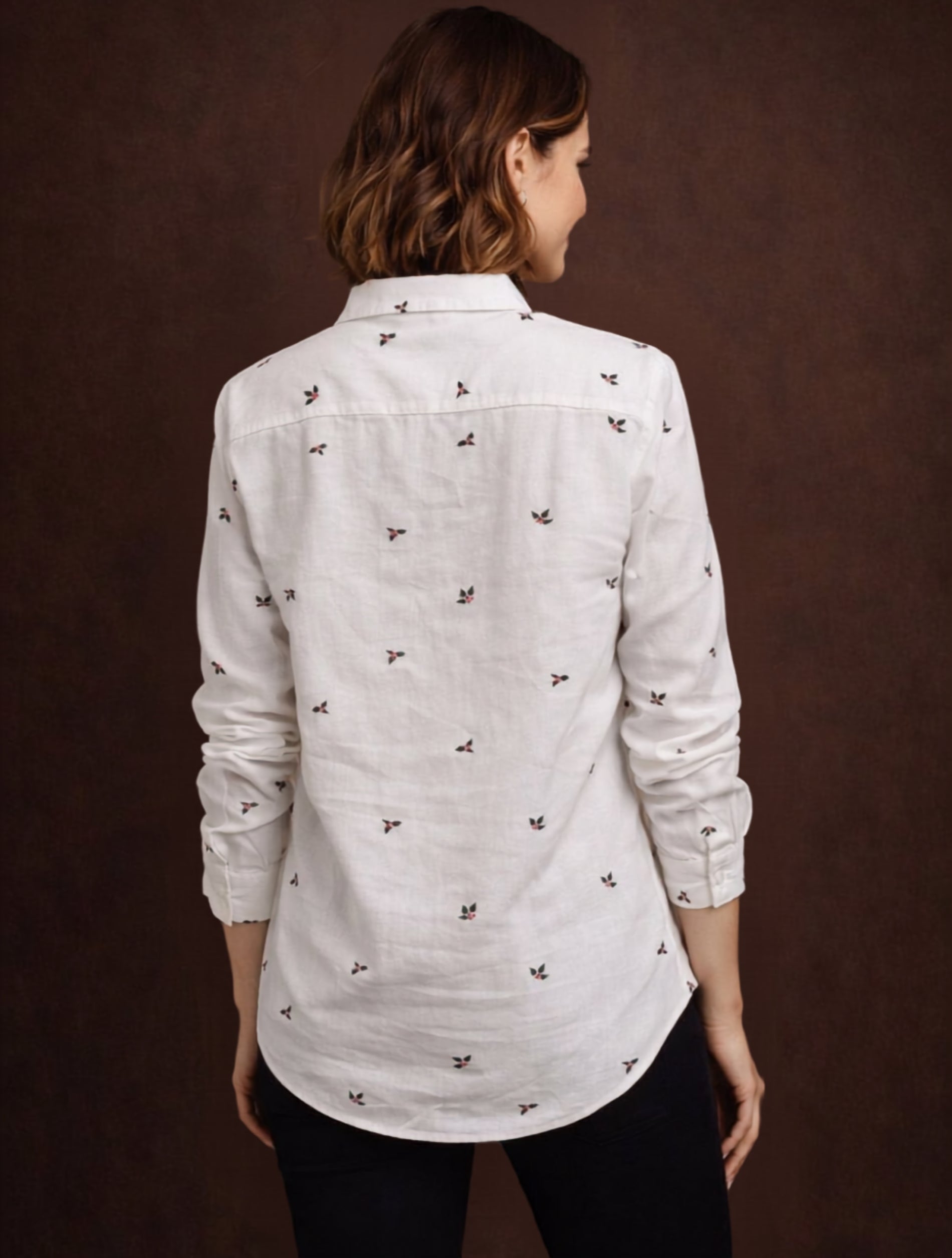 White Bloom Everyday Shirt For Women
