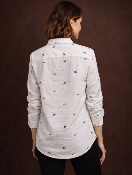 White Bloom Everyday Shirt For Women