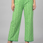 Green Off Shoulder Cord Set
