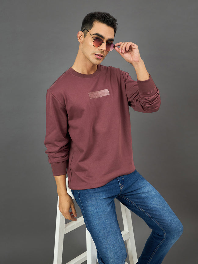 Onion Pink Printed Sweatshirt