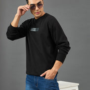 Black Printed Sweatshirt