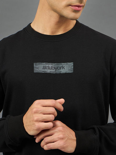 Black Printed Sweatshirt