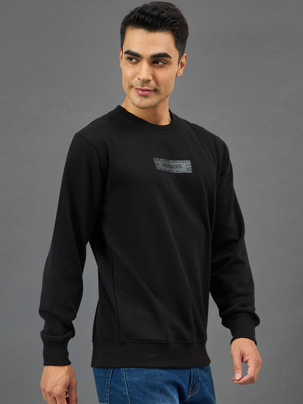 Black Printed Sweatshirt