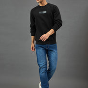 Black Printed Sweatshirt
