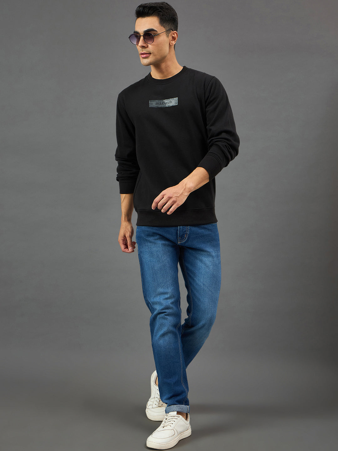 Black Printed Sweatshirt