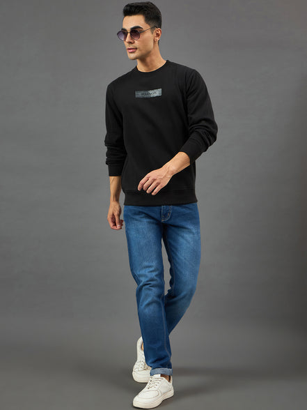 Black Printed Sweatshirt