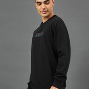 Black Printed Sweatshirt