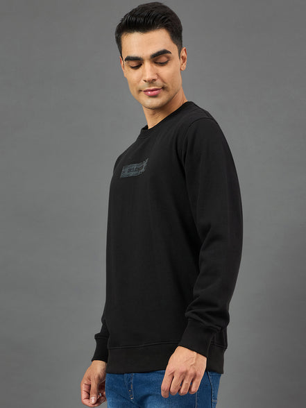 Black Printed Sweatshirt