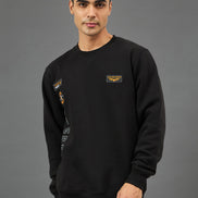 Black Printed Sweatshirt