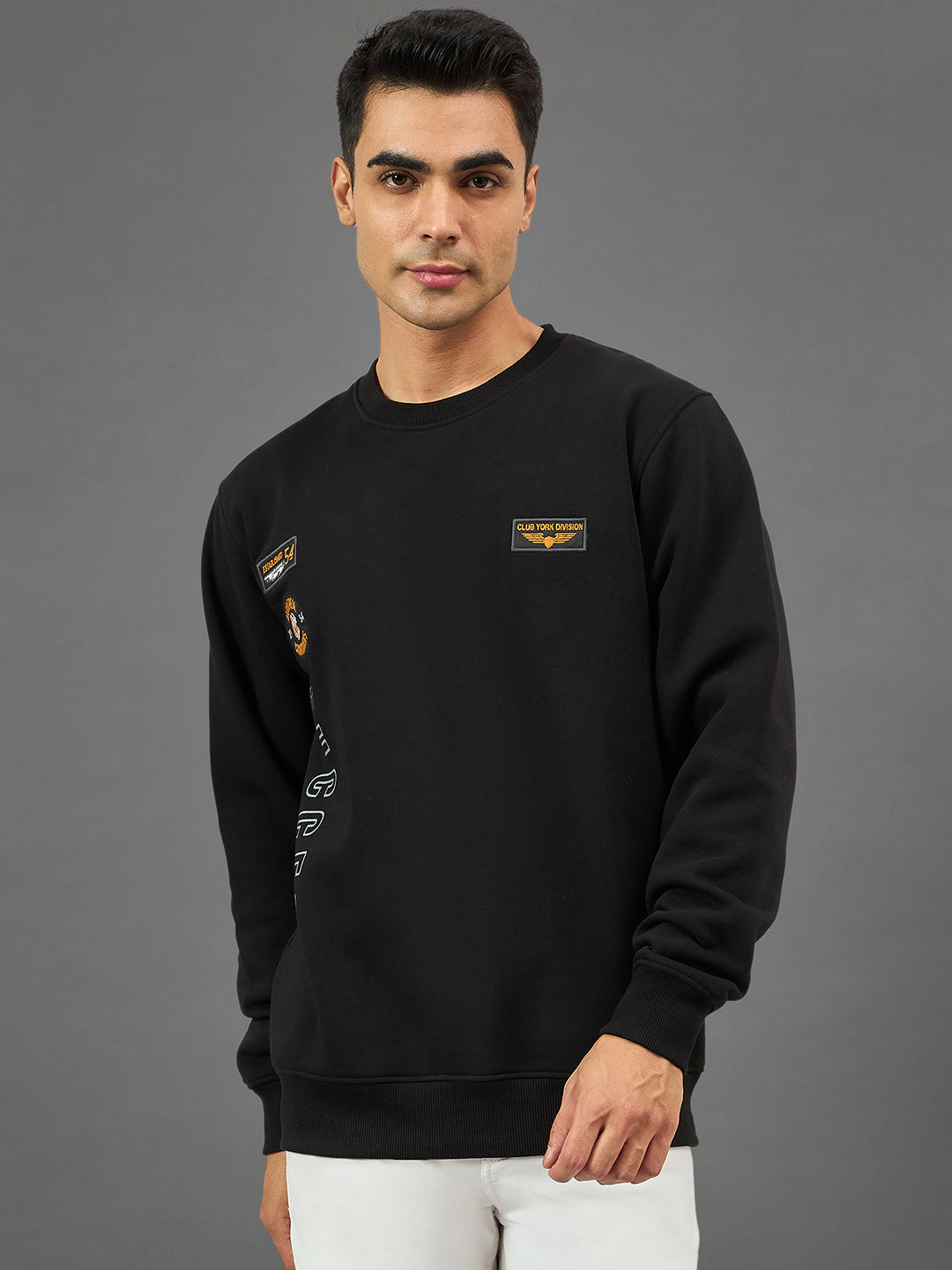 Black Printed Sweatshirt