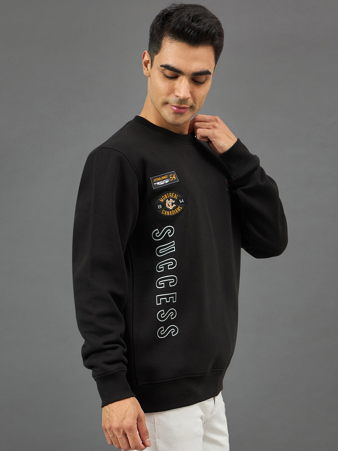 Black Printed Sweatshirt