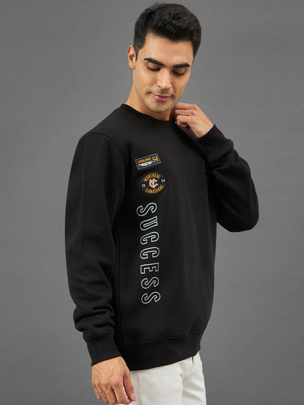Black Printed Sweatshirt