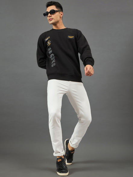 Black Printed Sweatshirt
