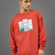 Rust Printed Sweatshirt