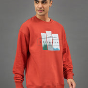 Rust Printed Sweatshirt