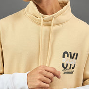 Beige Colorblocked Sweatshirt