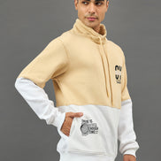 Beige Colorblocked Sweatshirt