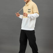 Beige Colorblocked Sweatshirt