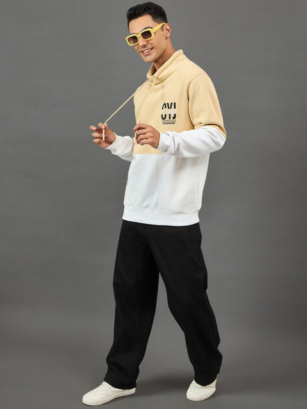 Beige Colorblocked Sweatshirt