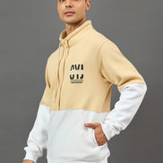 Beige Colorblocked Sweatshirt