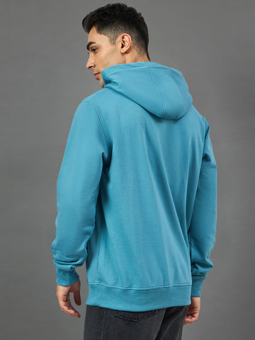 Light Blue Printed Sweatshirt