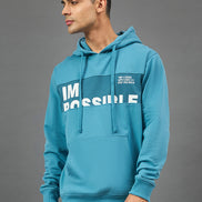 Light Blue Printed Sweatshirt