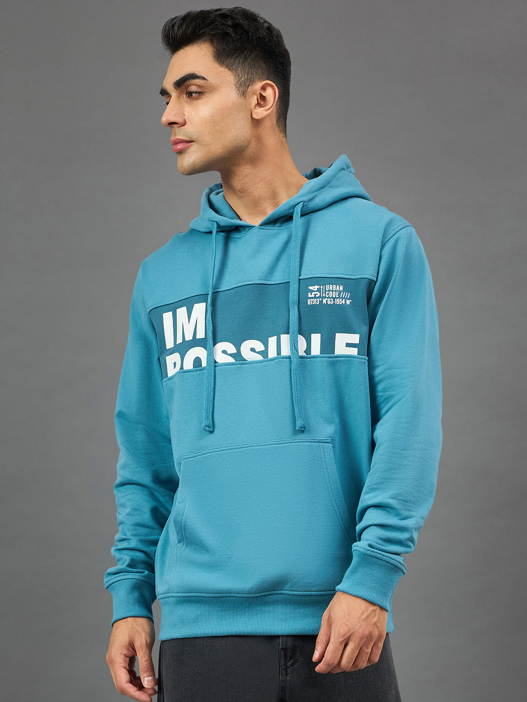 Light Blue Printed Sweatshirt