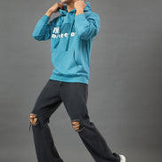 Light Blue Printed Sweatshirt