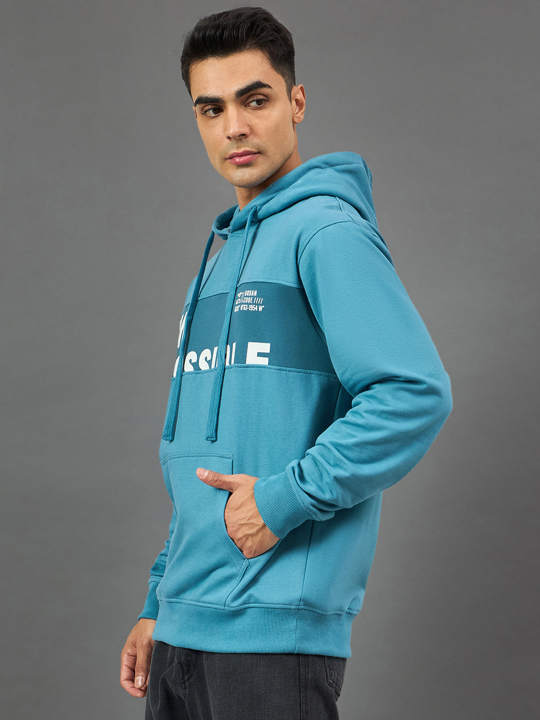 Light Blue Printed Sweatshirt