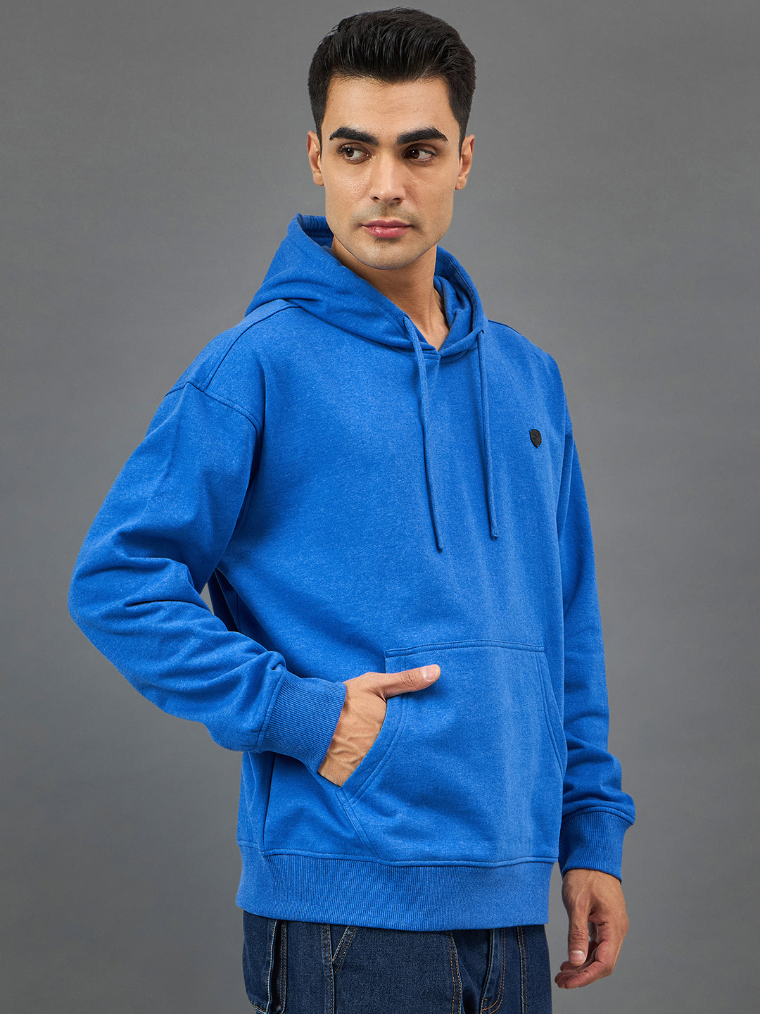 Blue Solid Sweatshirt