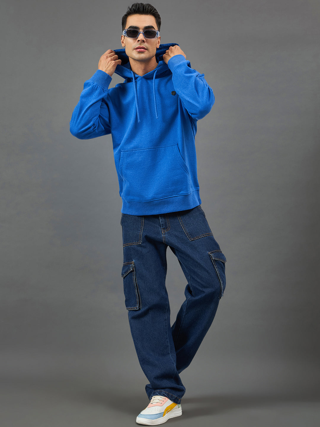 Blue Solid Sweatshirt