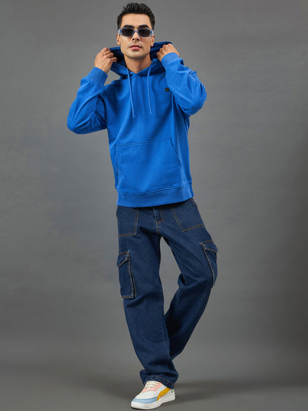 Blue Solid Sweatshirt