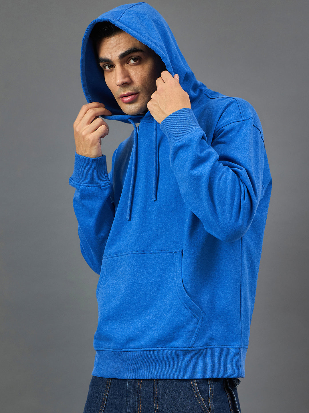 Blue Solid Sweatshirt