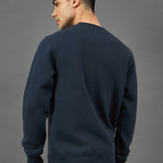 Navy Embroidery Sweatshirt