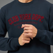 Navy Embroidery Sweatshirt