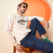 Ecru Round Neck Sweatshirt
