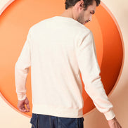 Ecru Round Neck Sweatshirt