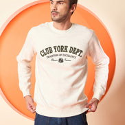 Ecru Round Neck Sweatshirt