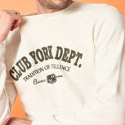 Ecru Round Neck Sweatshirt