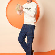 Ecru Round Neck Sweatshirt