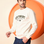 Ecru Round Neck Sweatshirt