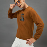 Camel Printed Sweatshirt