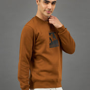 Camel Printed Sweatshirt