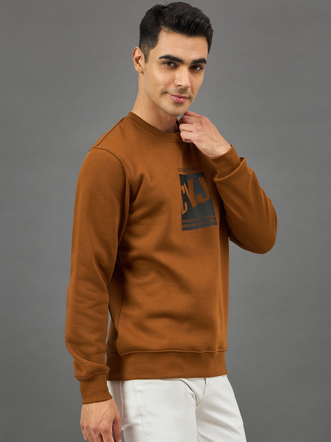 Camel Printed Sweatshirt
