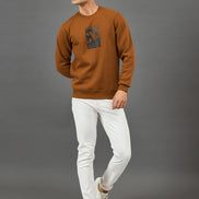 Camel Printed Sweatshirt