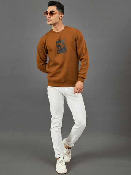 Camel Printed Sweatshirt