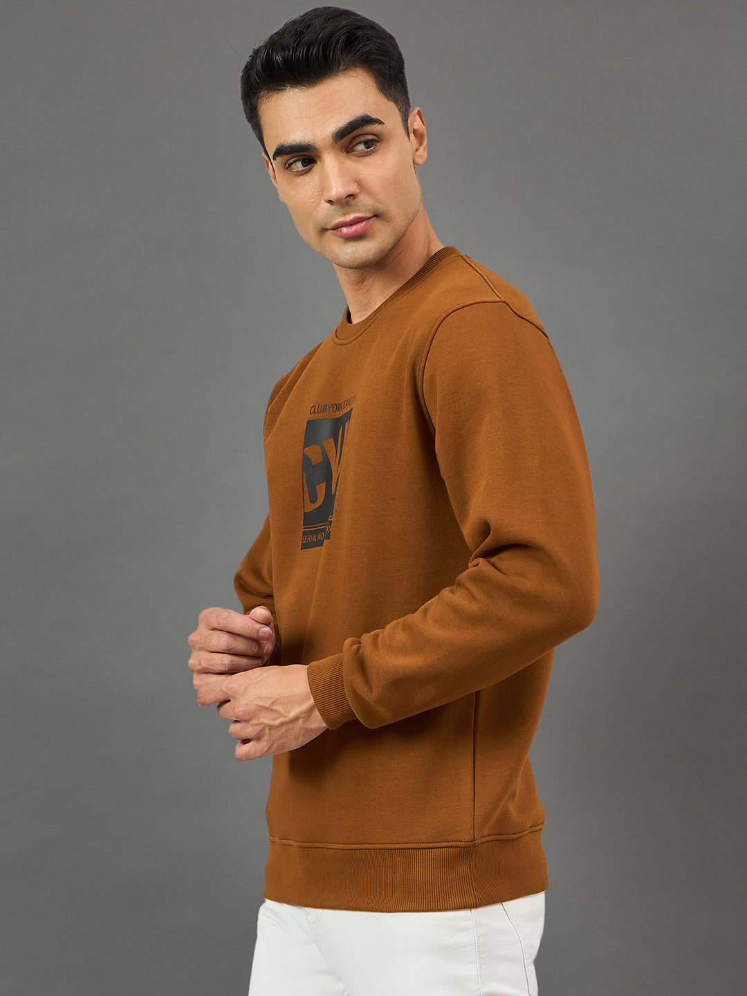 Camel Printed Sweatshirt
